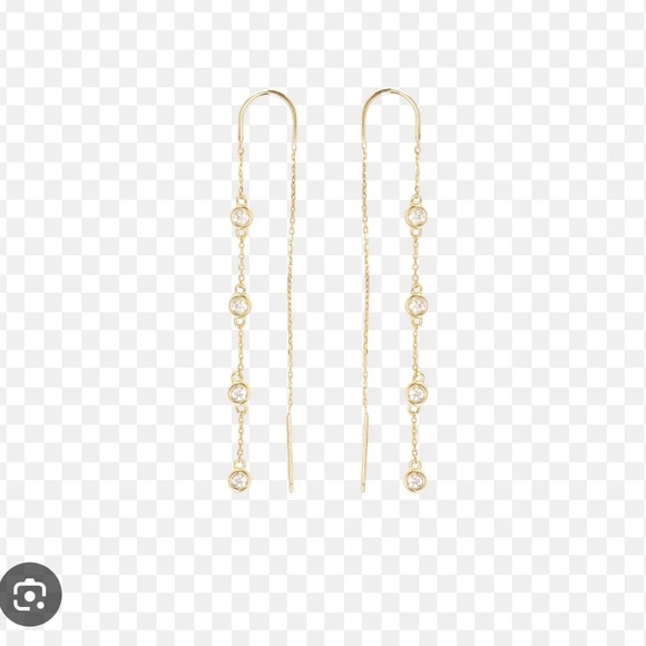Mejuri Jewelry - Elegant Gold Threader Earrings
